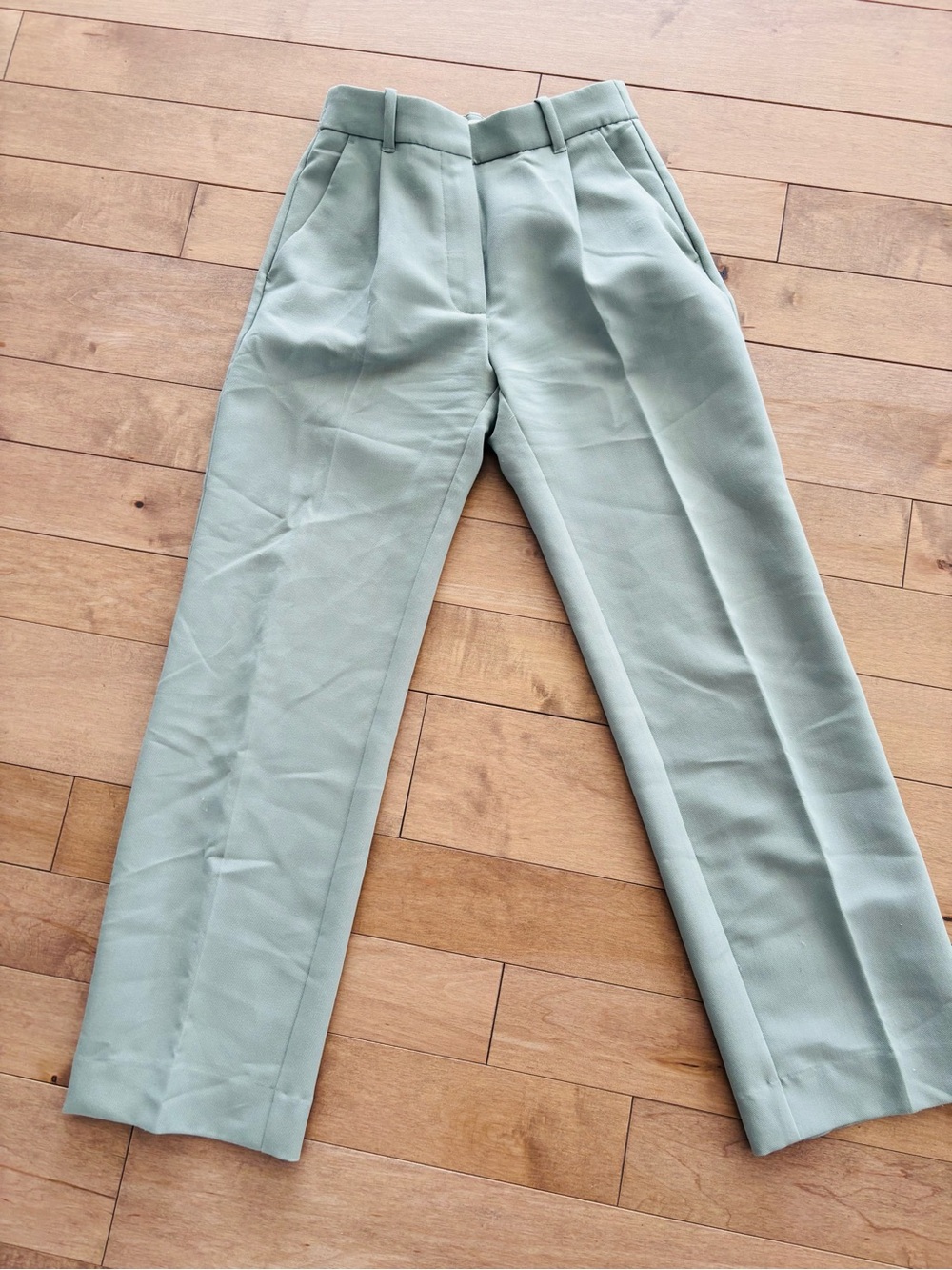 Abercrombie Sage Green sloane High-Waist Trousers